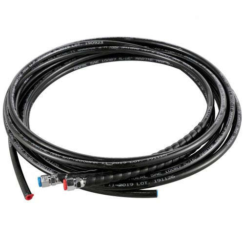 Hydraulic Boat Steering Kit with Helm Pump, Cylinder, Wheel & Hose, Durable Marine Steering System, Outboard Motorboats