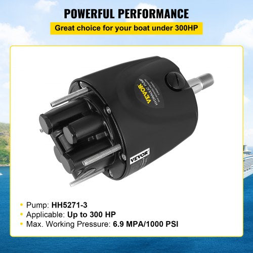 17 Hydraulic Helm Pump HH52713 300 HP Outboard Steering For Cruisers Runabouts  HighSpeed Boats 3