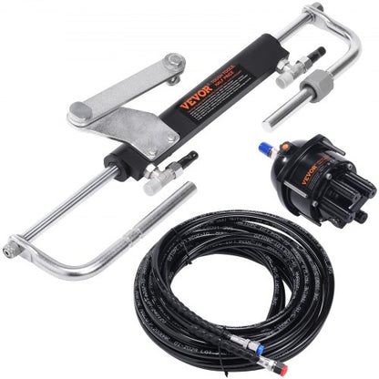 90HP Hydraulic Outboard Steering Kit Marine Steering System With Helm Pump Cylinder  Hoses For Smoo 8