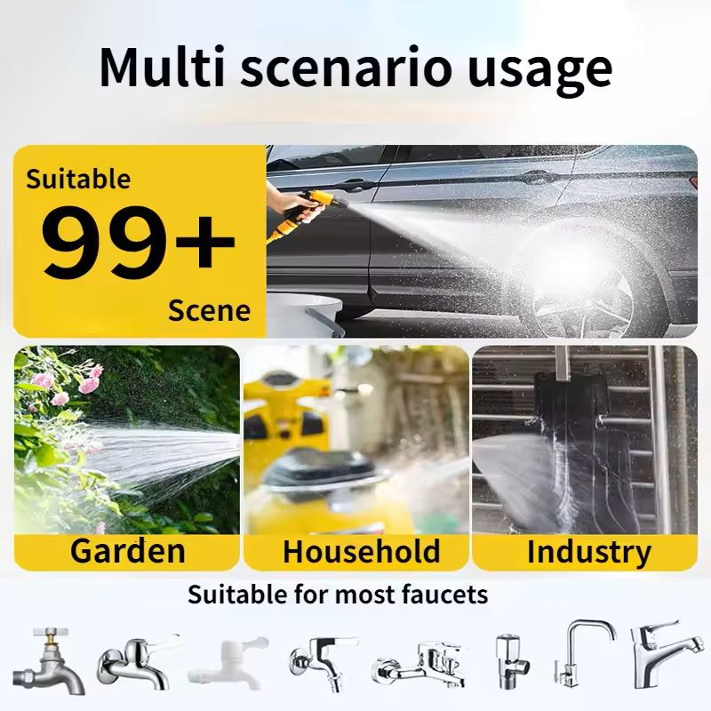 High Pressure Water Hose Set With Nozzle Extension Car Washing Tool 2