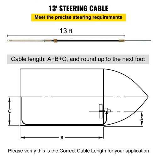Outboard Boat Steering Kit 13 Boat Steering Cable With 34 Tapered Shaft  Marine Steering System 3