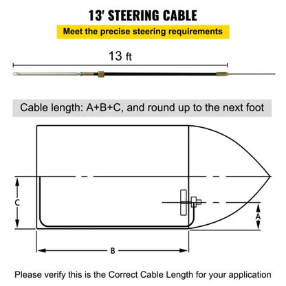Outboard Boat Steering Kit 13 Boat Steering Cable With 34 Tapered Shaft  Marine Steering System 3