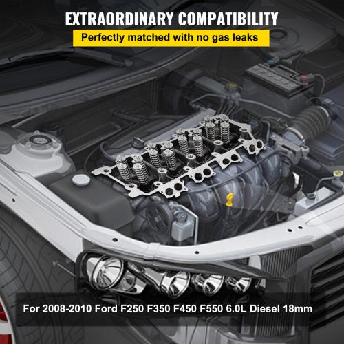 64L Cylinder Head Assembly Cast Iron Replacement For 0810 Ford F250 F350 F450 F550  Fully Assembled 3