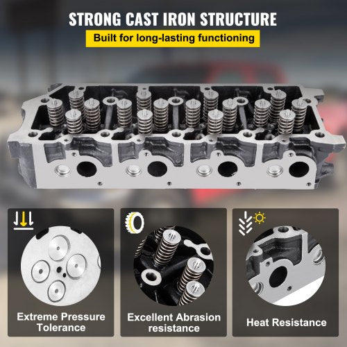 64L Cylinder Head Assembly Cast Iron Replacement For 0810 Ford F250 F350 F450 F550  Fully Assembled 4