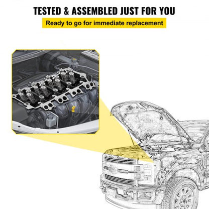 64L Cylinder Head Assembly Cast Iron Replacement For 0810 Ford F250 F350 F450 F550  Fully Assembled 6
