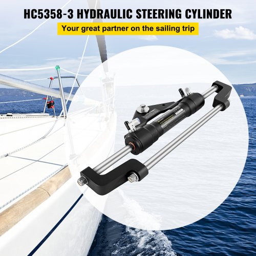 HC53583 Hydraulic Steering Cylinder 300HP  Front Mount Outboard Steering Pump For Marine Boats 2