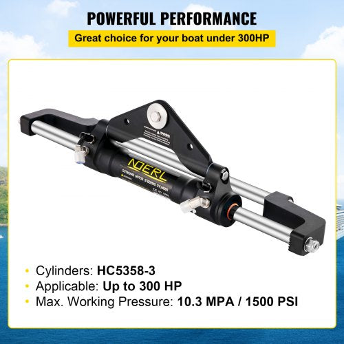 HC53583 Hydraulic Steering Cylinder 300HP  Front Mount Outboard Steering Pump For Marine Boats 3