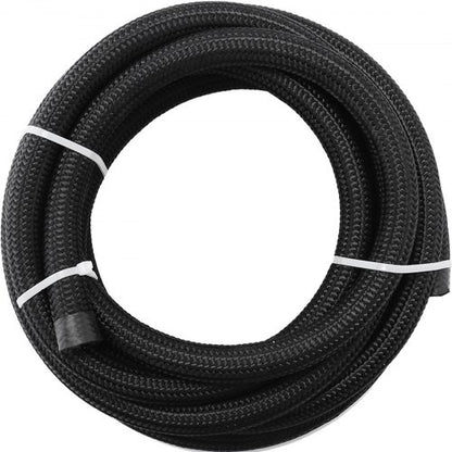 8AN Fuel Line Kit, 20 Pcs 8AN Fuel Hose Kit with 32.8Ft BK Nylon Stainless Steel Braided Oil Line Hose