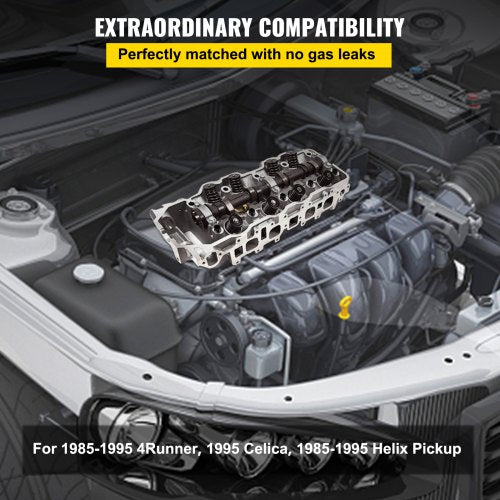 Toyota 22R 22RE 22RE 24L SOHC Cylinder Head Fully Assembled Replacement For 19851995 Pickup 4Runner 3