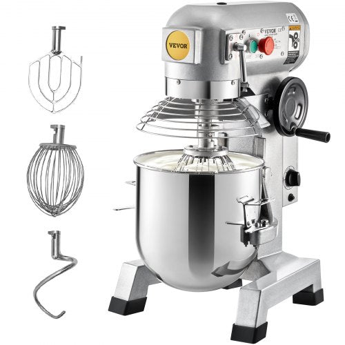 10Qt Commercial Mixer 850W HeavyDuty Stand Mixer With Stainless Steel Bowl 3 Speeds  Dough Hook 1