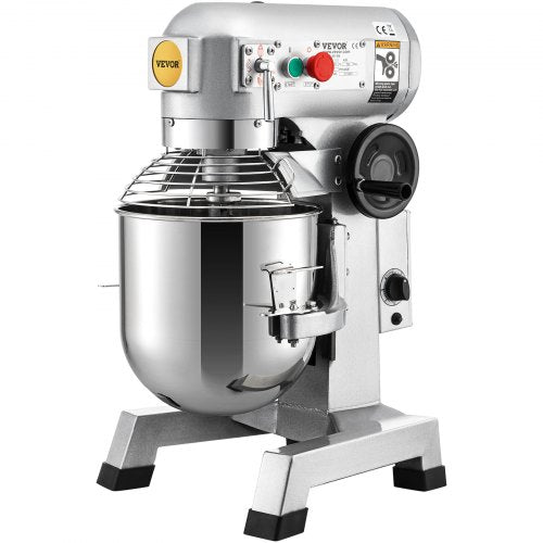 10Qt Commercial Mixer 850W HeavyDuty Stand Mixer With Stainless Steel Bowl 3 Speeds  Dough Hook 7