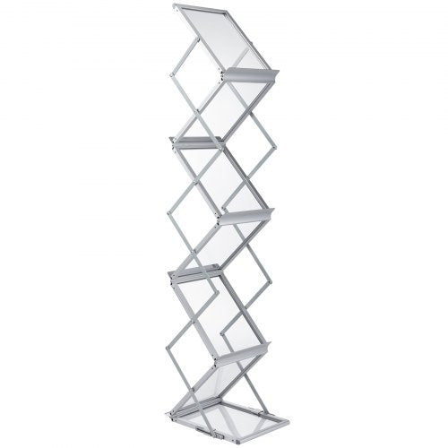 6Pocket Pop Up Aluminum Magazine Rack Lightweight Catalog Holder Stand WCarrying Bag For Trade Show 8