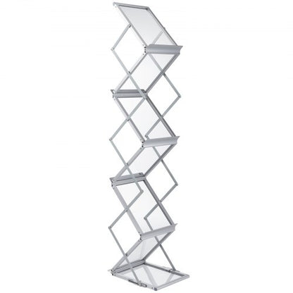 6Pocket Pop Up Aluminum Magazine Rack Lightweight Catalog Holder Stand WCarrying Bag For Trade Show 8