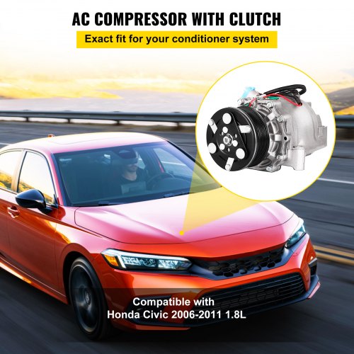 Honda Civic 18L 20062011 AC Compressor Clutch HighPerformance Aluminum Replacement For OEM Fit  Rap 2