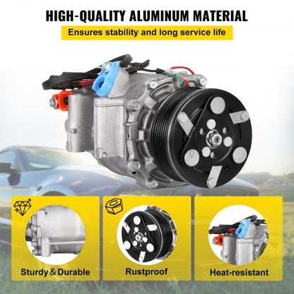 Honda Civic 18L 20062011 AC Compressor Clutch HighPerformance Aluminum Replacement For OEM Fit  Rap 5