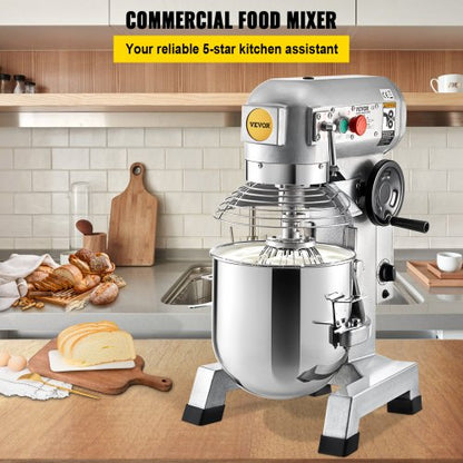 15Qt Commercial Mixer 550W HeavyDuty Stand Mixer With Stainless Steel Bowl 3 Speeds 136221465 RPM 2
