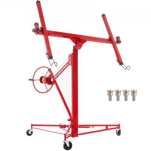 11ft Sheetrock Lift Drywall Lift 150lb Weight Capacity Panel Hoist Jack Tool W Telescopic Arm  3 Lo 1
