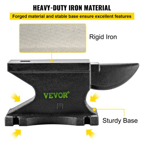 100 Lbs 45kg Single Horn Anvil 104 X 5 In Countertop  Stable Base High Hardness Rugged Round Horn A 3