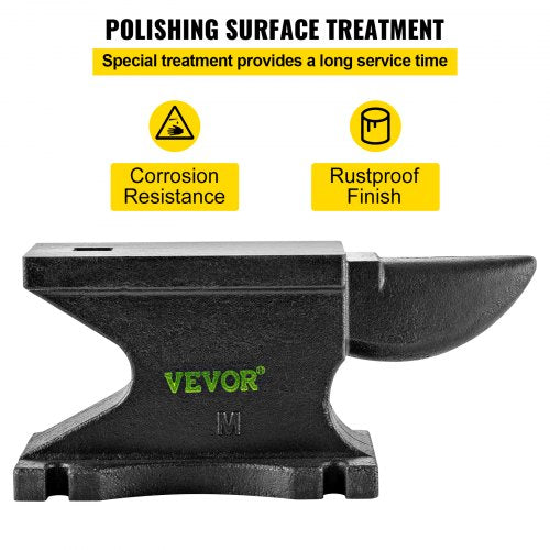 100 Lbs 45kg Single Horn Anvil 104 X 5 In Countertop  Stable Base High Hardness Rugged Round Horn A 5