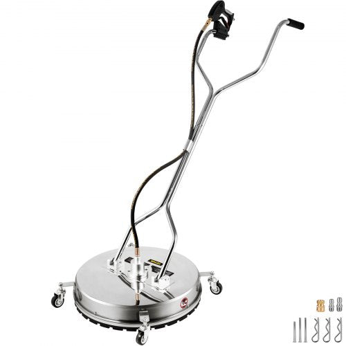 24 Flat Surface Cleaner For Pressure Washer Max 4000 PSI DualHandle Design HighEfficiency Deck Driv 1