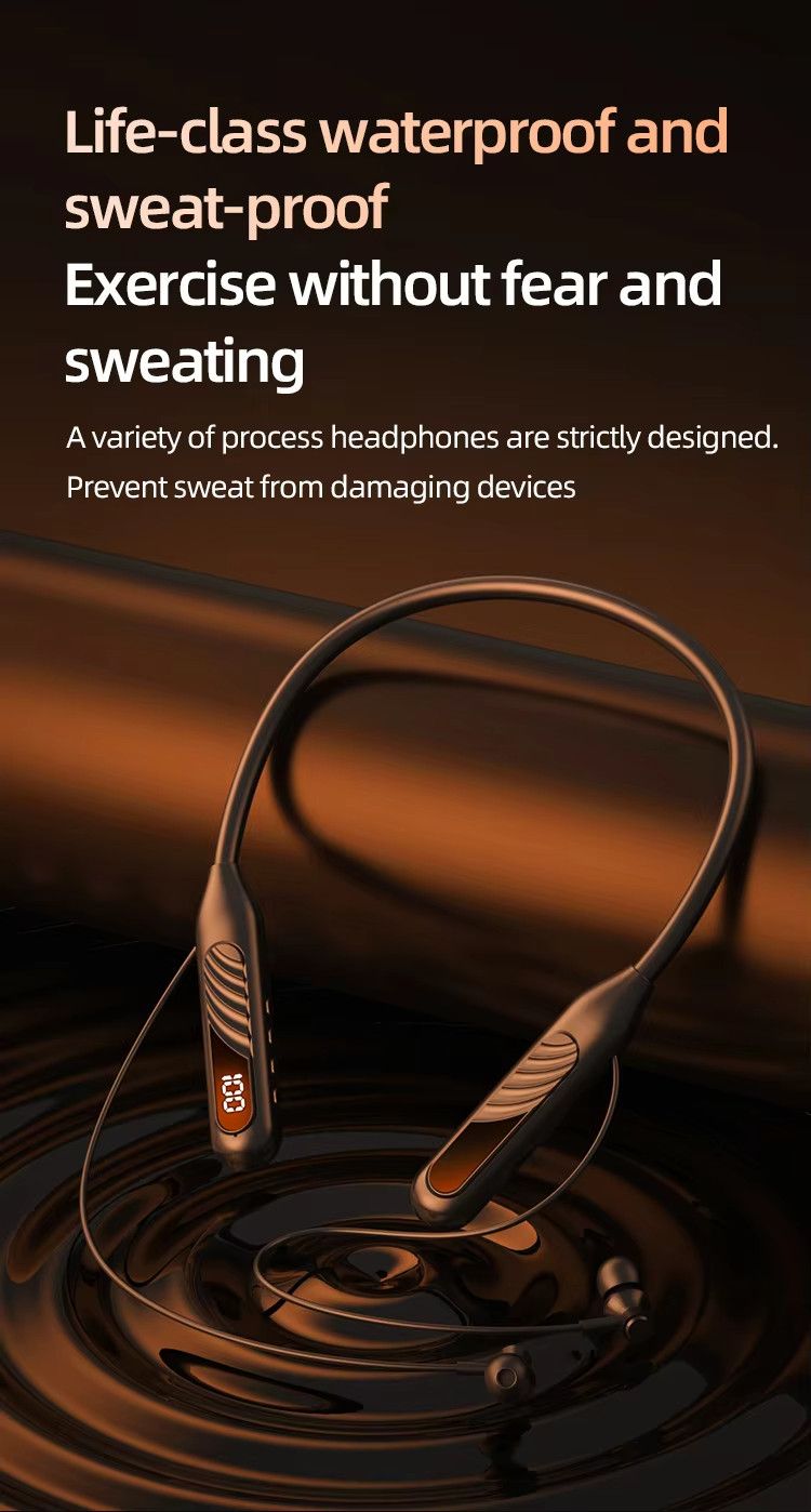 BT8 Wireless Bluetooth Earphones  Outdoor Sports Headset With Charging Bin Display  Touch Control 5