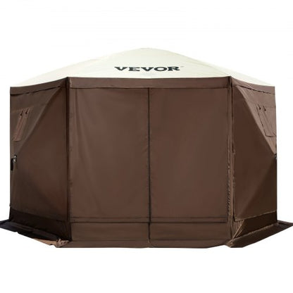 6Sided PopUp Canopy Shelter Tent With Mesh Windows 12x12 Portable Shade Tent For Camping Backyard 7