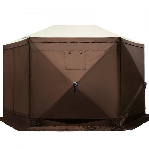 6Sided PopUp Canopy Shelter Tent With Mesh Windows 12x12 Portable Shade Tent For Camping Backyard 9