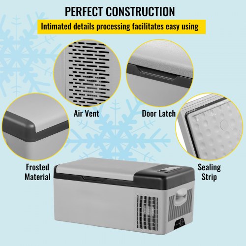 Portable Mini Car Fridge 12V24V DC  110240V AC Compressor Cooler W App Control 4 To 68 Range For Tr 6