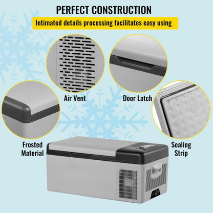 Portable Mini Car Fridge 12V24V DC  110240V AC Compressor Cooler W App Control 4 To 68 Range For Tr 6