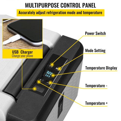 Portable Mini Freezer 468 WAPP Control 12V24V DC  110220V AC Car Compressor Fridge Cooler 4
