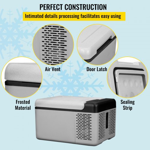 Portable Mini Freezer 468 WAPP Control 12V24V DC  110220V AC Car Compressor Fridge Cooler 6