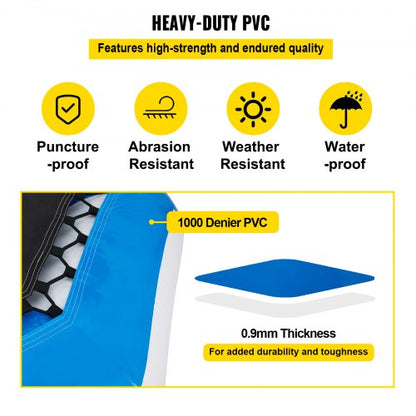 Inflatable Water Bouncer & Swim Platform, Water Trampoline Splash Padded Inflatable Bouncer for Water Sports, Family Fun