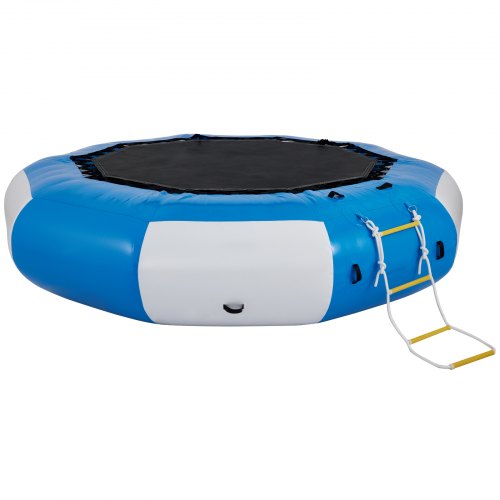Inflatable Water Bouncer & Swim Platform, Water Trampoline Splash Padded Inflatable Bouncer for Water Sports, Family Fun