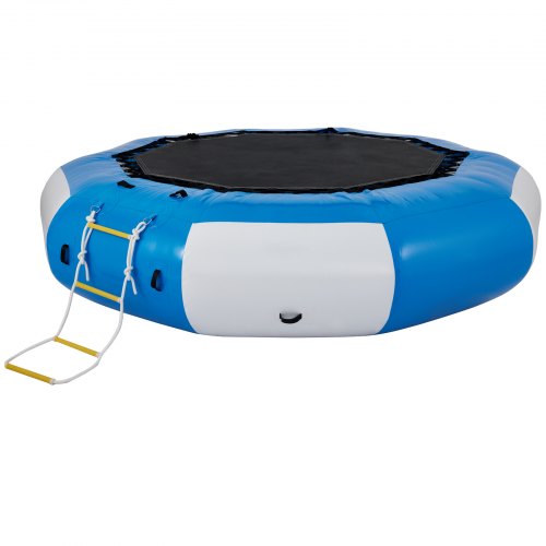 Inflatable Water Bouncer & Swim Platform, Water Trampoline Splash Padded Inflatable Bouncer for Water Sports, Family Fun