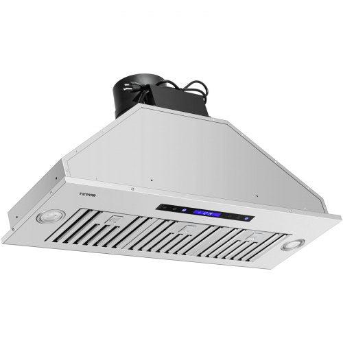 Insert Range Hood, Speed Stainless Steel Built-in Kitchen Vent with Touch & Remote Control, LED Lighting, Baffle Filters