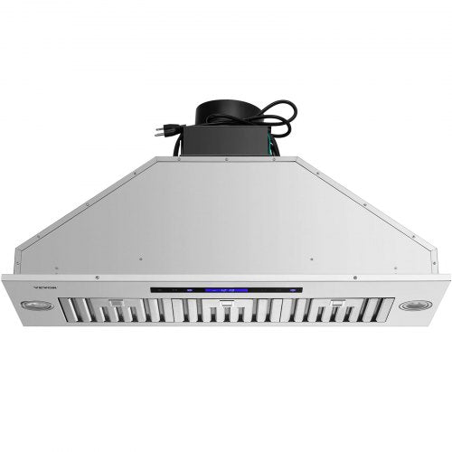 Insert Range Hood, Speed Stainless Steel Built-in Kitchen Vent with Touch & Remote Control, LED Lighting, Baffle Filters