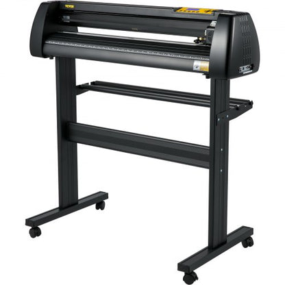 Paper Feed Cutting Plotter Vinyl Cutter Machine, Adjustable Force & Speed Vinyl Printer, LCD Control Panel, Windows Sign