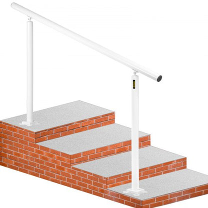Outdoor Stair Railing Kit, Adjustable White Aluminum Handrails, Safety Stair Rail for Elderly, Porch & Garden