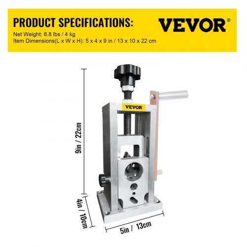 Manual Wire Stripping Machine, Drill-Powered Copper Stripper w/ Ultra-Durable Steel Blade, Portable Scrap Cable