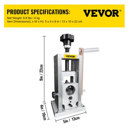Manual Wire Stripping Machine, Drill-Powered Copper Stripper w/ Ultra-Durable Steel Blade, Portable Scrap Cable