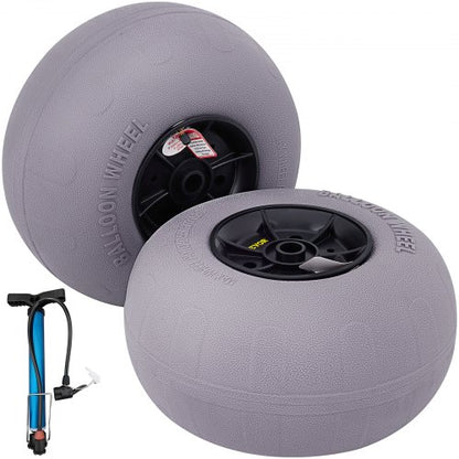Beach Balloon Wheels, Heavy-Duty TPU Replacement Sand Tires for Kayak Dolly, Canoe Cart & Beach Buggy