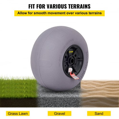 Beach Balloon Wheels, Heavy-Duty TPU Replacement Sand Tires for Kayak Dolly, Canoe Cart & Beach Buggy