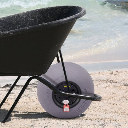 Beach Balloon Wheels & Stainless Steel Axle, TPU Replacement Sand Tires for Kayak Dolly, Canoe Cart, Beach Buggy