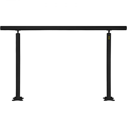 Outdoor Stair Railing Kit, Adjustable Handrail, Black Aluminum Stair Hand Rail for The Elderly & Indoor/Outdoor Safety