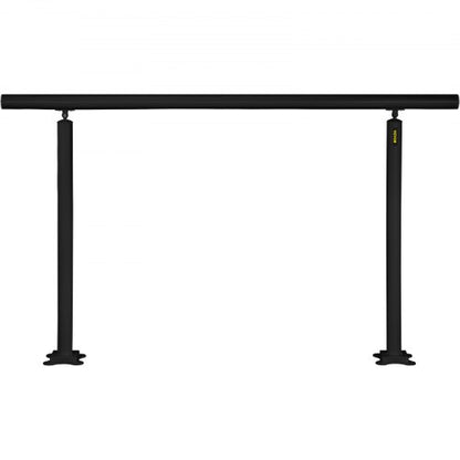 Outdoor Stair Railing Kit, Adjustable Handrail, Black Aluminum Stair Hand Rail for The Elderly & Indoor/Outdoor Safety