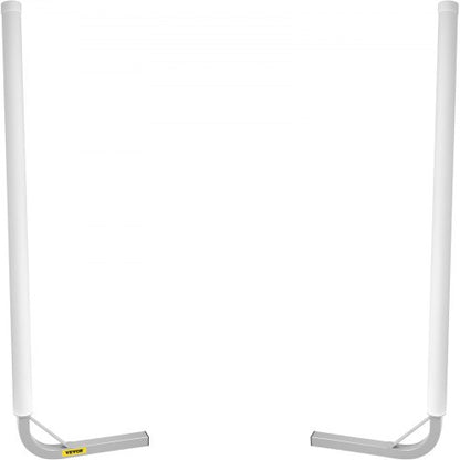 Boat Trailer Guide-On Set, Steel Post Guide-Ons with White PVC Tube Covers, Adjustable Width, Complete Mount Kit