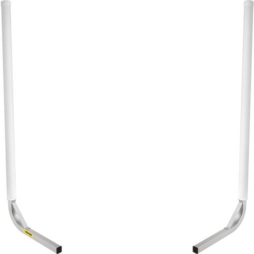 Boat Trailer Guide-On Set, Steel Post Guide-Ons with White PVC Tube Covers, Adjustable Width, Complete Mount Kit