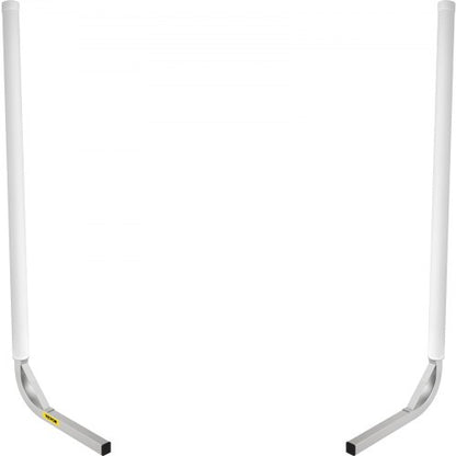 Boat Trailer Guide-On Set, Steel Post Guide-Ons with White PVC Tube Covers, Adjustable Width, Complete Mount Kit