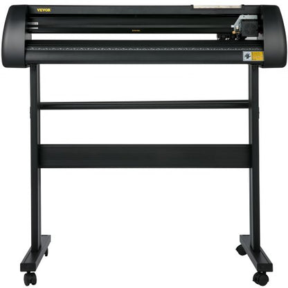 Vinyl Cutter Machine with Paper Feed Cutting Plotter Bundle, Adjustable Speed & Force, LCD Display, Windows Compatible