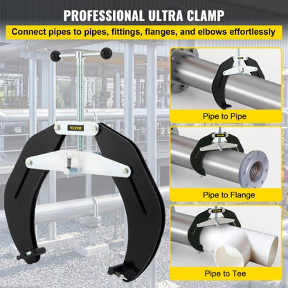 High Strength Pipe Clamp, Steel Pipe Alignment Tool with Quick Acting Screw, Ultra Clamp for Welding Fit Up, Lightweight
